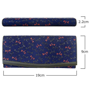 Amazon | [印傳屋] 印伝なごみ長財布 7516束入 紺地鹿革×黒漆赤