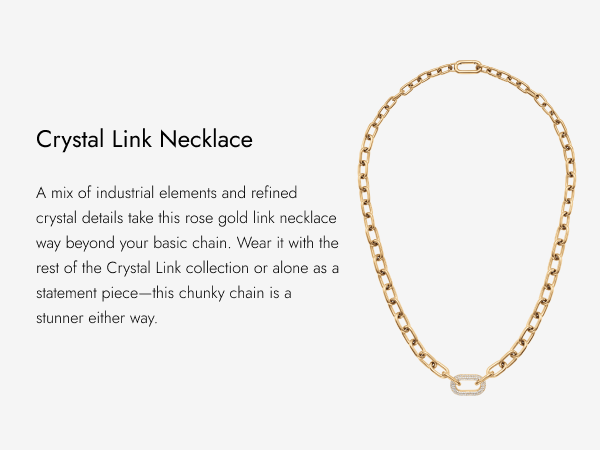 Daniel Wellington Crystal Link Necklace - Chunky Chain