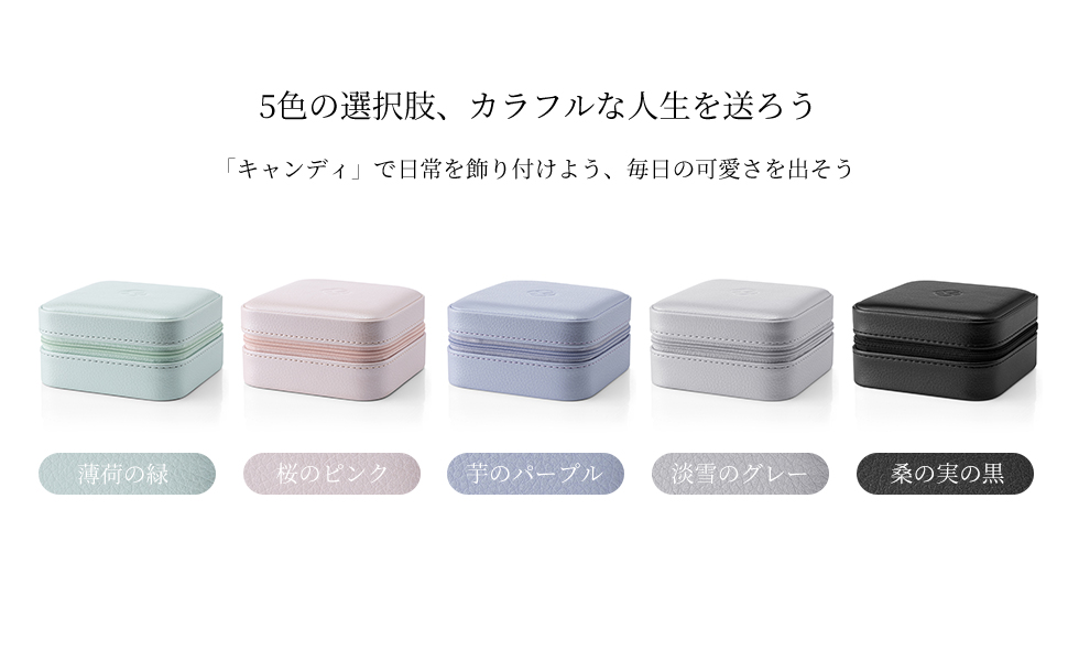 5色の選択肢、カラフルな人生を送ろう 「キャンディ」で日常を飾り付けよう、毎日の可愛さを出そう