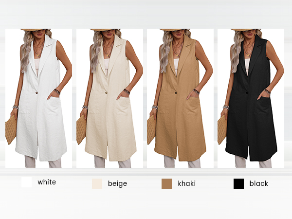 【l'or】sleeveless coat dress (beige) Abercrombie & Fitch sleeveless fitted blazer dress in beige
