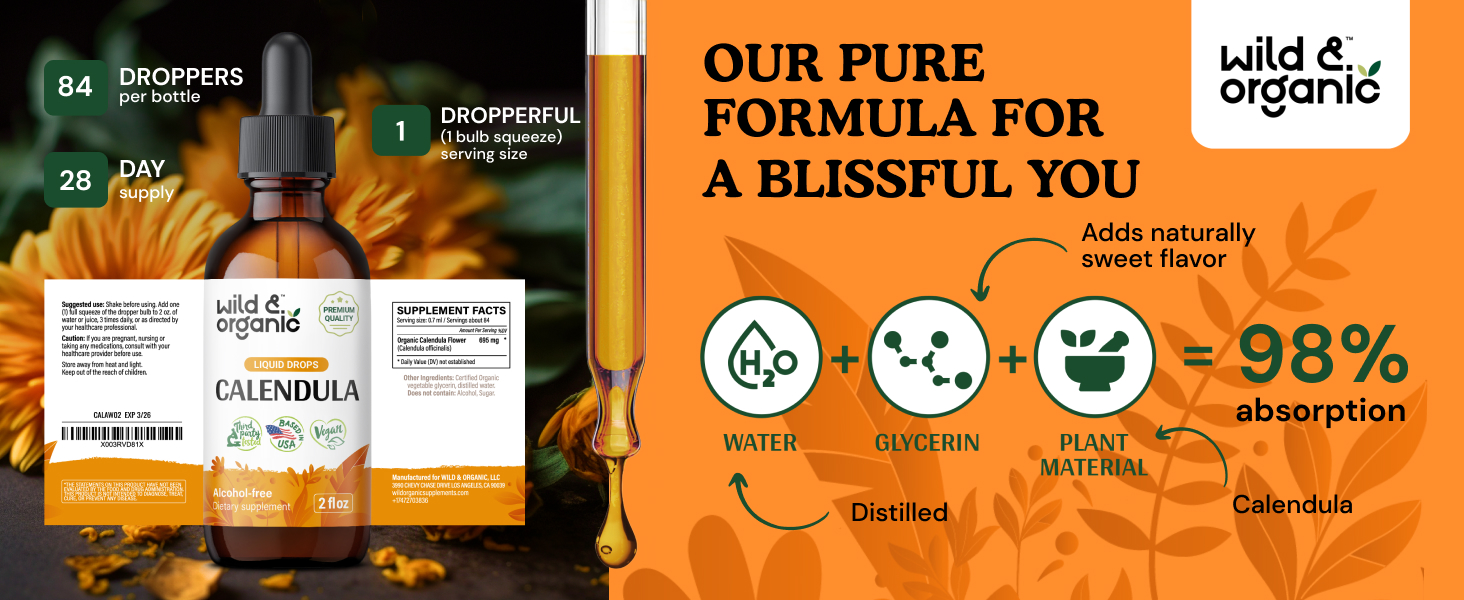calendula liquid extract drops tincture calendula calendula drops