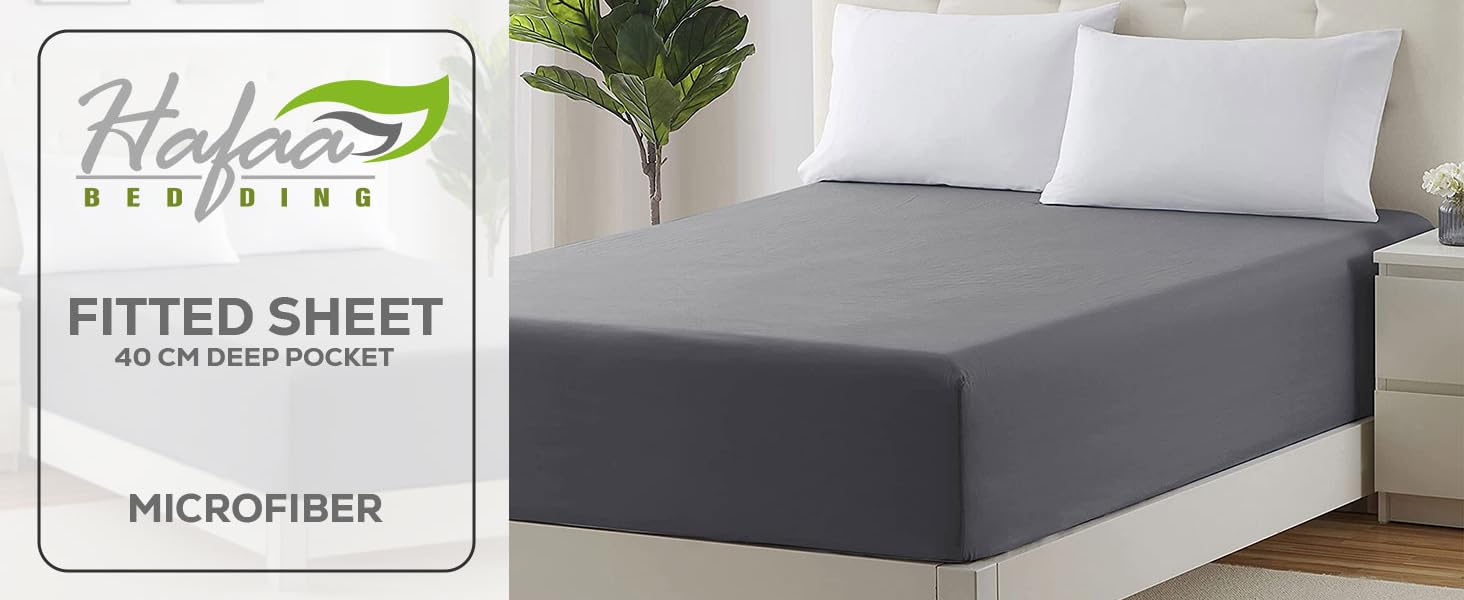 FITTED SHEET 40 CM GREY