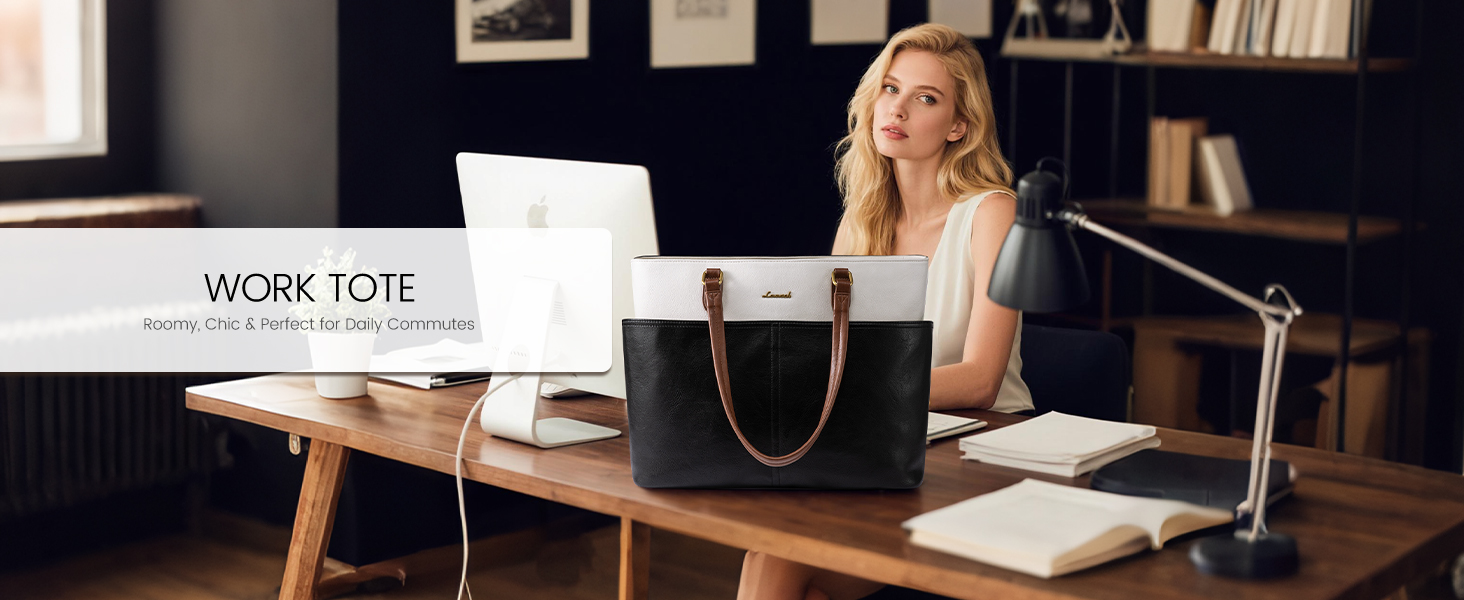 Laptop Tote Bag for Women, 15.6 inch Laptop Work Bags for Teacher/Nurse