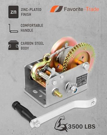 Favorite-Trade winch hand winch 3500LBS
