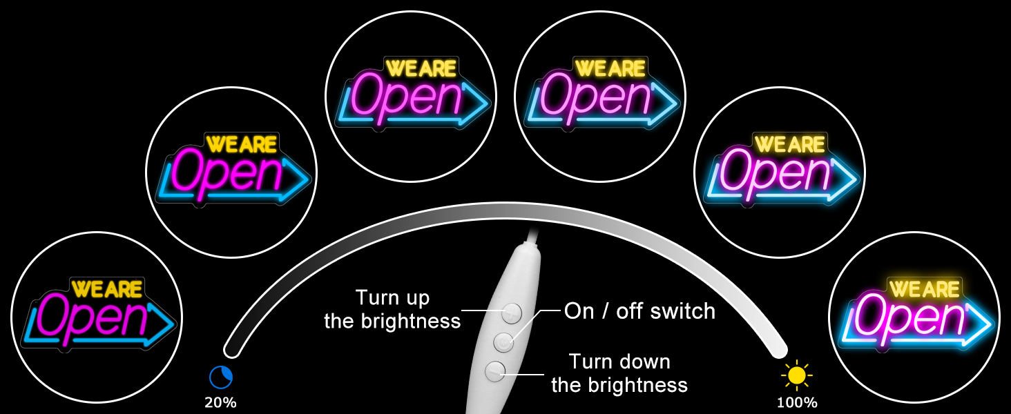 Button Function: Six levels of brightness adjustment