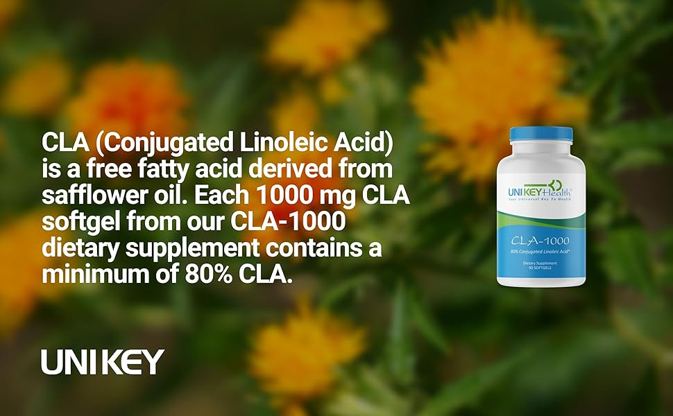UNI Key Health CLA1000 Naturally Supports Healthy Weight