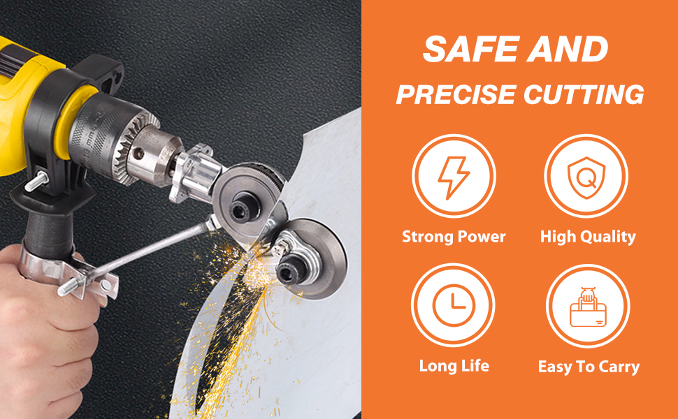 sheet metal cutter drill attachment
