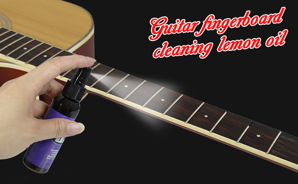 Guitar Cleaning Guitar Fretboard Lemon Oil Lemon oil to remove dirt and grease