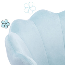 Velvet Kids Desk Chair Swivel Computer Chair For Children Girls Study Office, Height Adjustable, Blue 14 1