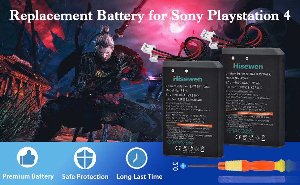 Hisewen PS4 Controller Battery Replacement for Sony Playstation 4