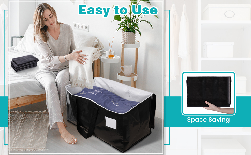 EpicTotes Extra Large Moving BoxesMoving Bags with Zipper