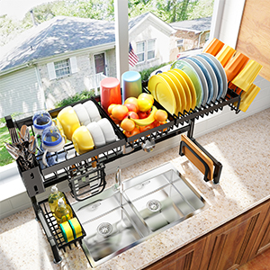 over sink dish drying rack