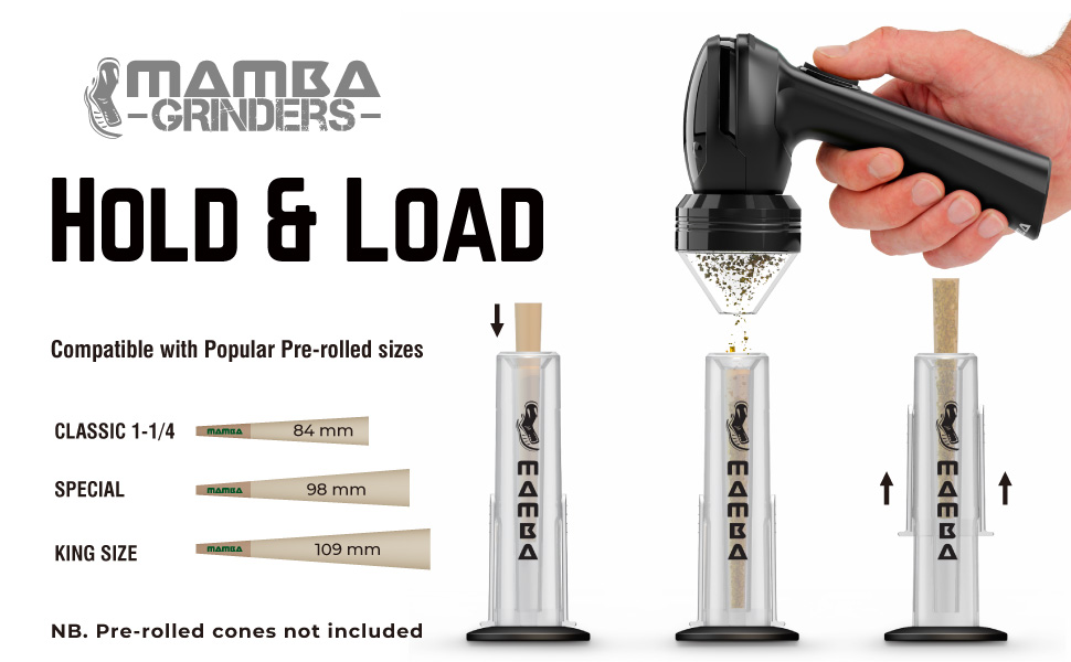 Mamba Pre Rolled Cone Loading System V255 2g Black