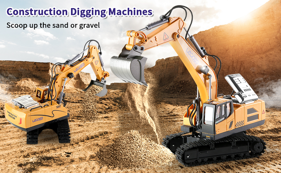 LECPOP Remote Control Excavator Toys, Excavator
