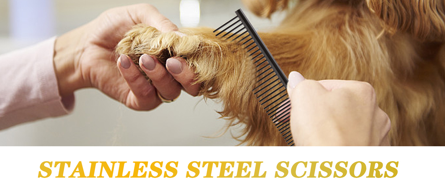 stainless steel comb black dog grooming comb