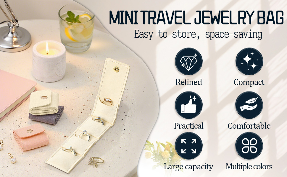 Mini Jewelry Storage Bag With Tangle-Resistant Compartments