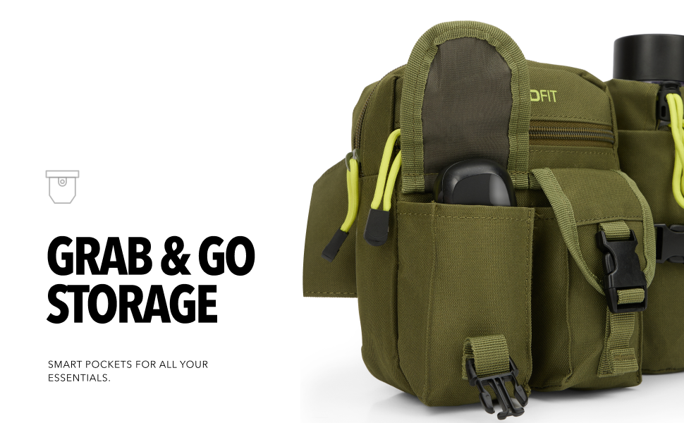 Tactical WaistbagBlack/Green