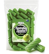 Australian Licorice Green Apple Flavor – Soft & Chewy Green Licorice Candy, 12 oz Bag – Fruit Twi...