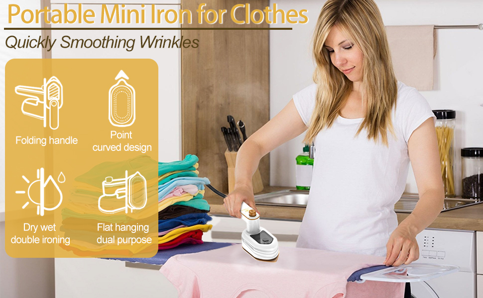 Portable Handheld Iron Mini Handheld Steamer Iron for Clothes