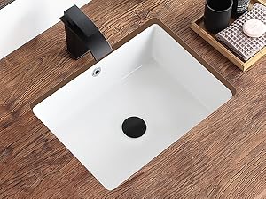 ＳＳＫ　ＭＭ１８　８４ｃｍ 18 Inch Undermount Bathroom Sink White Rectangular Porcelain