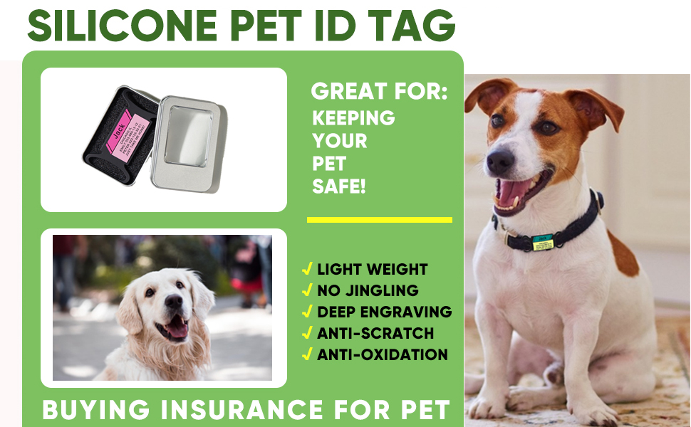 Personalized Slide On Dog ID Tag Cute Dog Cat Collar Accessories Free Engraving Pet