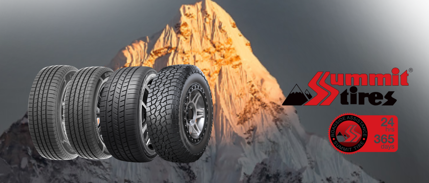This is an image of the four most popular tires from Summit tires. 