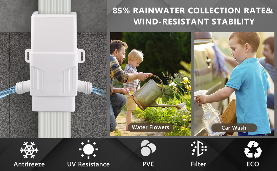 AIPUDI Rain Barrel Diverter, Rainwater Collection System