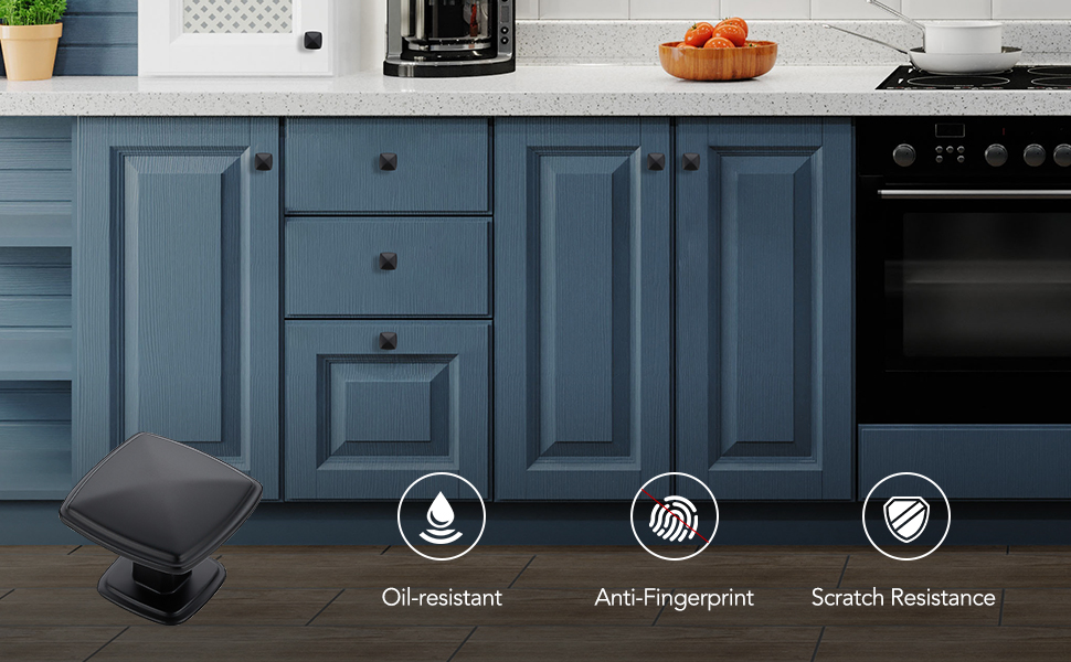 Home Expert Knobs 20 Pack Matte Black Kitchen Knobs