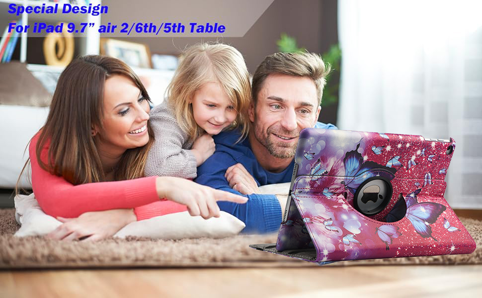 Case for iPad Air 2/Air 1/iPad 9.7" 5th/6th Generation(2017/2018) 360