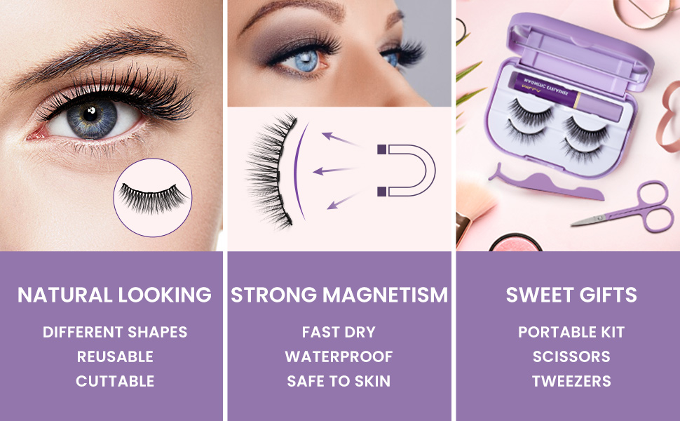 Our magnetic eyelashes and eyeliner is safe and stable, we also offer some sweet gifts.