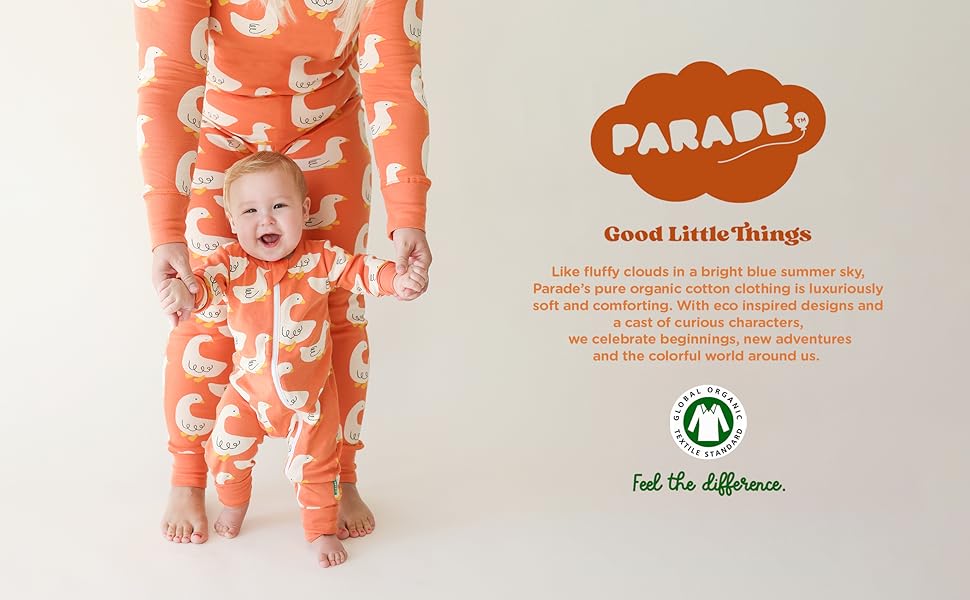 parade organics 2 way zip romper sleeper pajamas matching family sleepwear