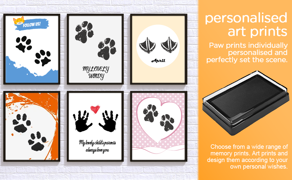 2PCS Cat and Dog Pet Paw Print Kit, PetSafe Ink Pad Imprint Pawprint Keepsake, No Mess Safe Paw