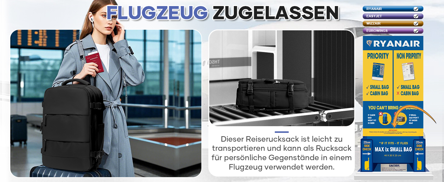 Images des points de contrôle de sécurité montrant le processus de contrôle des bagages et la signalisation.