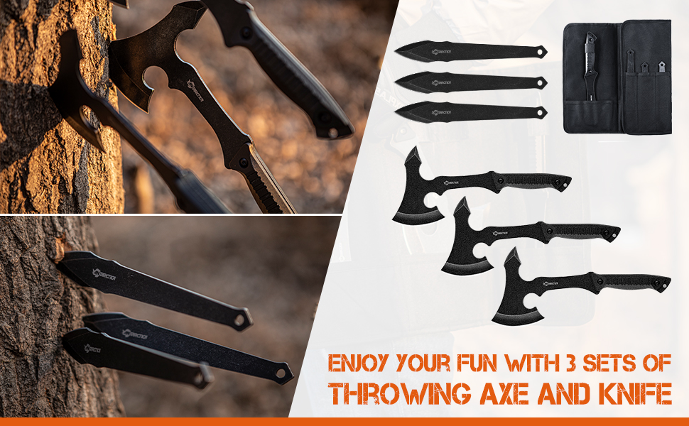 ANTARCTICA Throwing Axe Knife Set 11 inch Full Tang