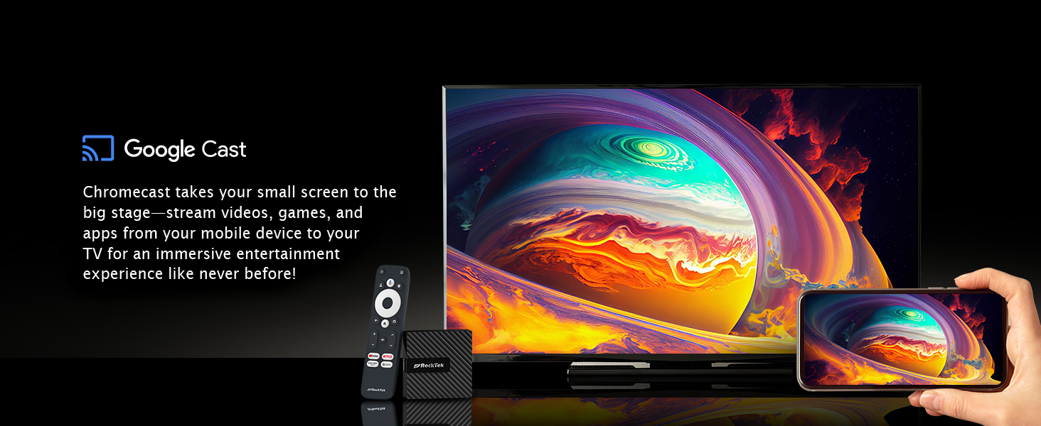RockTek, Google TV, Google cast, chromecast