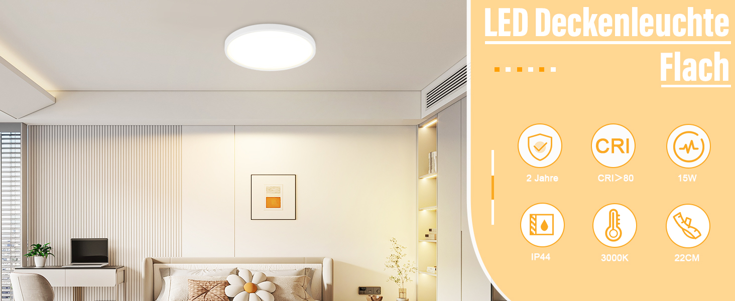 LED Deckenleuchte Flach