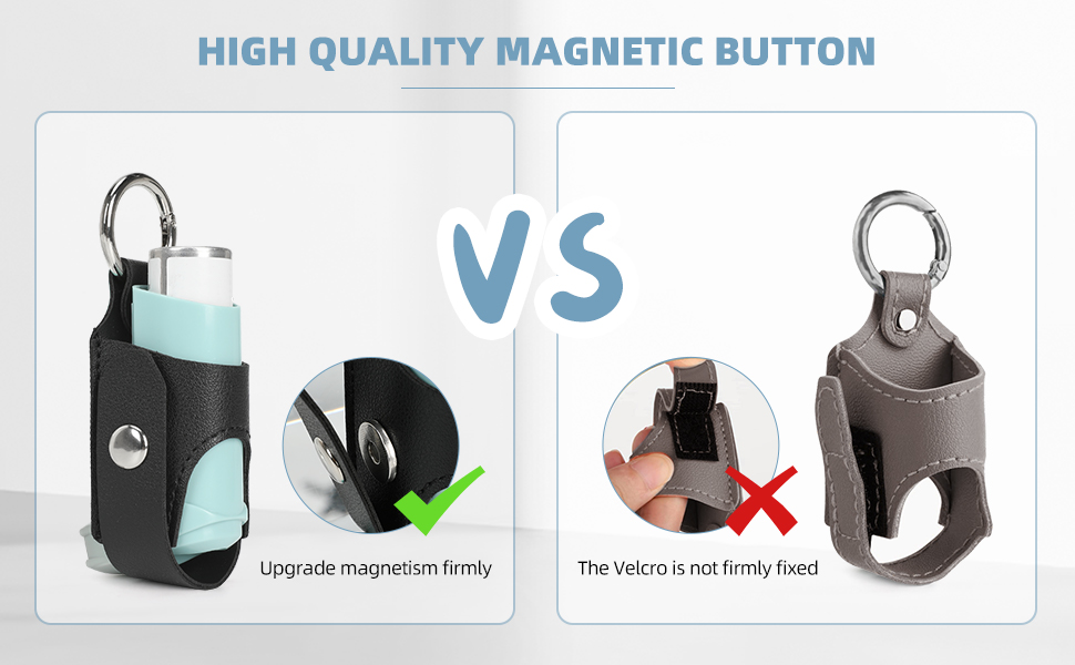 Yuebaaf 2pcs Asthma Inhaler Holder, Lightweight Portable PU