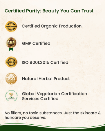 graphic image showcasing all product certifications achieved by Haappy Herbs