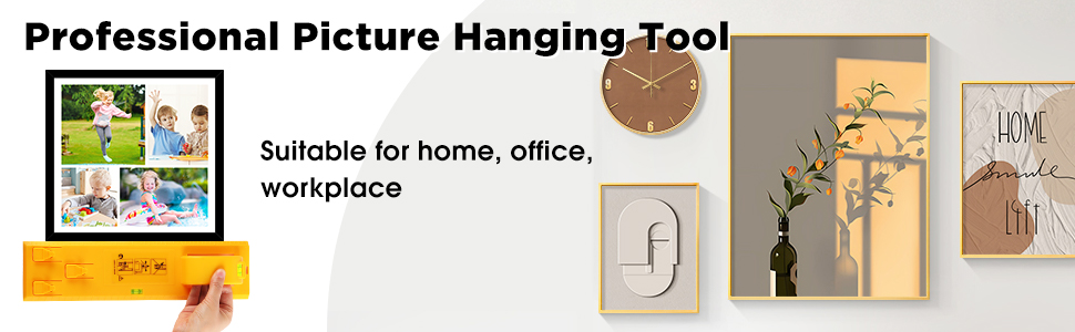 The picture hanging kit is suitable for home, office, workplace and etc.