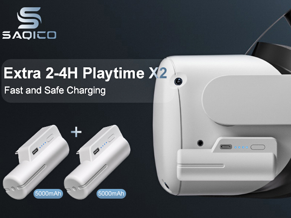 Amazon.com: Saqico 2 Battery Pack for Oculus Quest 2