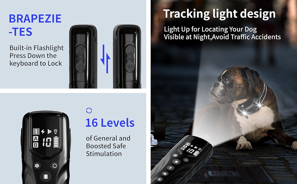 Dog Shock Collar 2 Dogs 2000 ft Waterproof Training