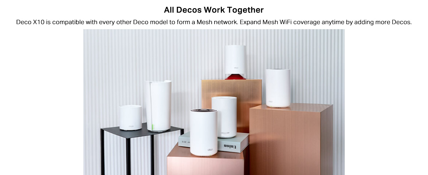 Deco X10 AX1500 Whole Home Mesh Wi-Fi 6 System