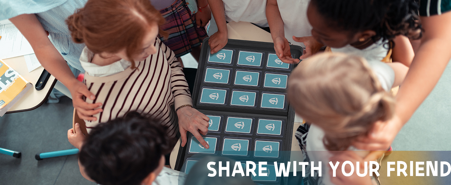 TCGUARD Toploader Binder,Holds 216 Toploaders,9 Pocket Top