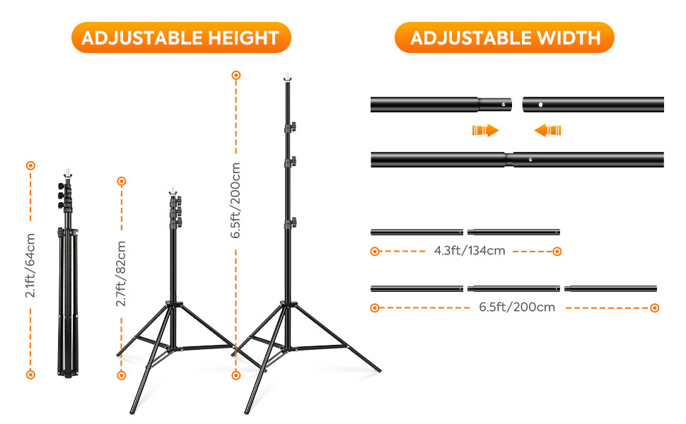 Backdrop Stand for Parties,SEDGEWIN 6.5x6.5ft Photo