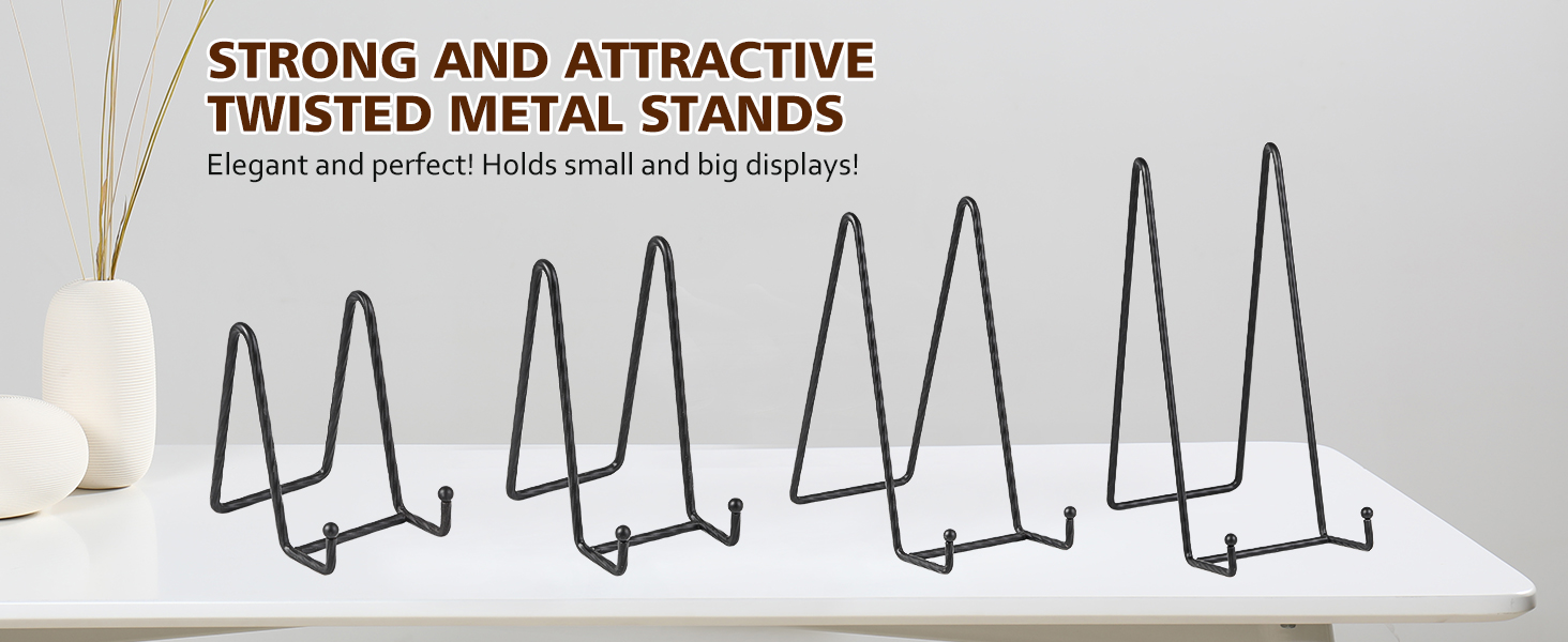 Large Plate Holder Display Stand 10 inch Extra Tall Plate Stands