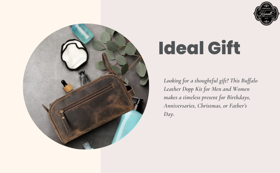 best gift for men and women leather dopp kit