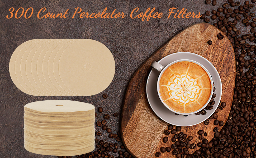 300 Count Percolator Coffee Filters, 3.75 Inch Natural