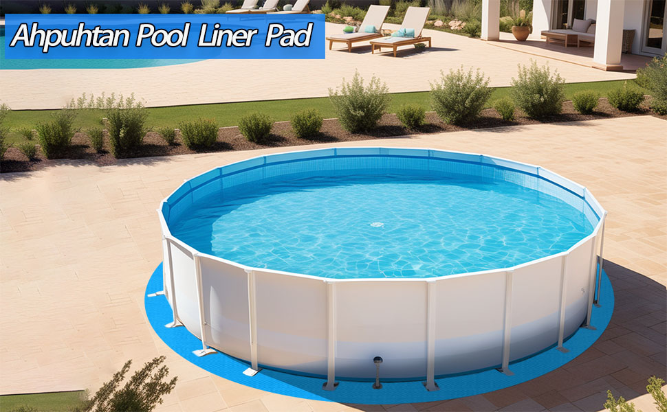 21 FT Round Pool Liner Pad for above Ground Swimming Pool, Outdoor Pool Mat for