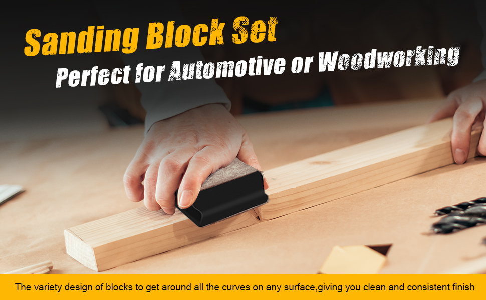 Sanding Block Kit 7 Piece Flexible EVA Foam Wet or Dry Auto Body Hand