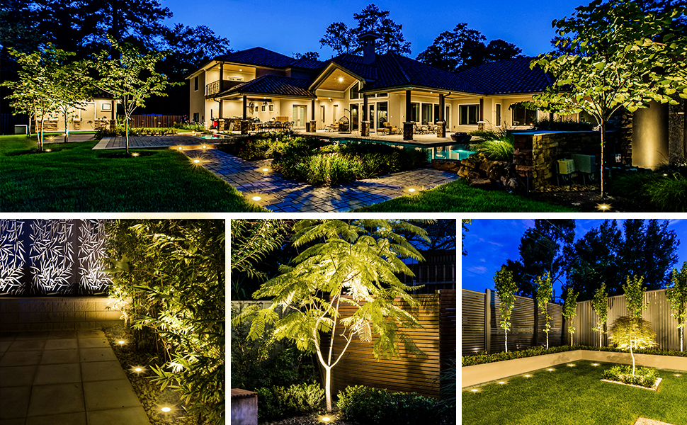 ZUCKEO 16Pack Low Voltage Landscape Lights 3w Well Lights LED In Ground